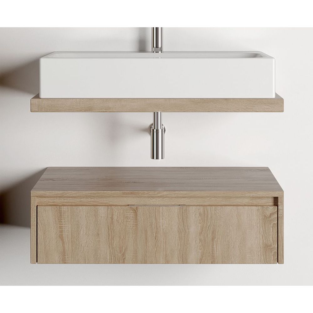 Baza mobilier suspendata 800x470 mm culoare stejar dalet, slim eco