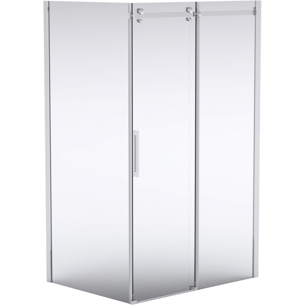 Cabina dus dreptunghiulara 120x90 cm, cu perete fix si usa culisanta, hiacynt, deante