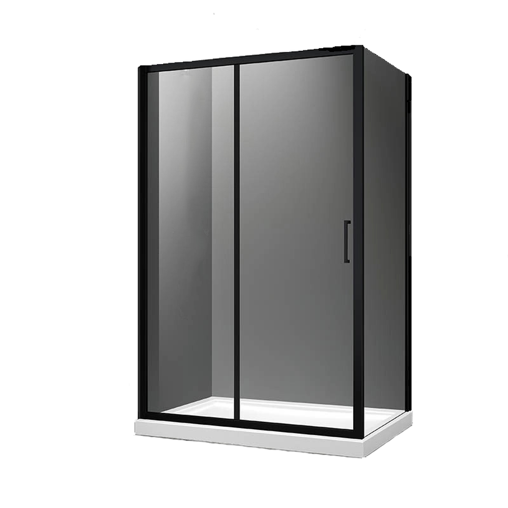 Cabina dus dreptunghiulara neagra 100x80x200 cm mediterraneo, iris black