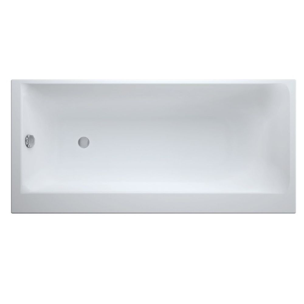 Cada baie incastrata cersanit smart, 170 x 80 cm, orientare dreapta, alb lucios