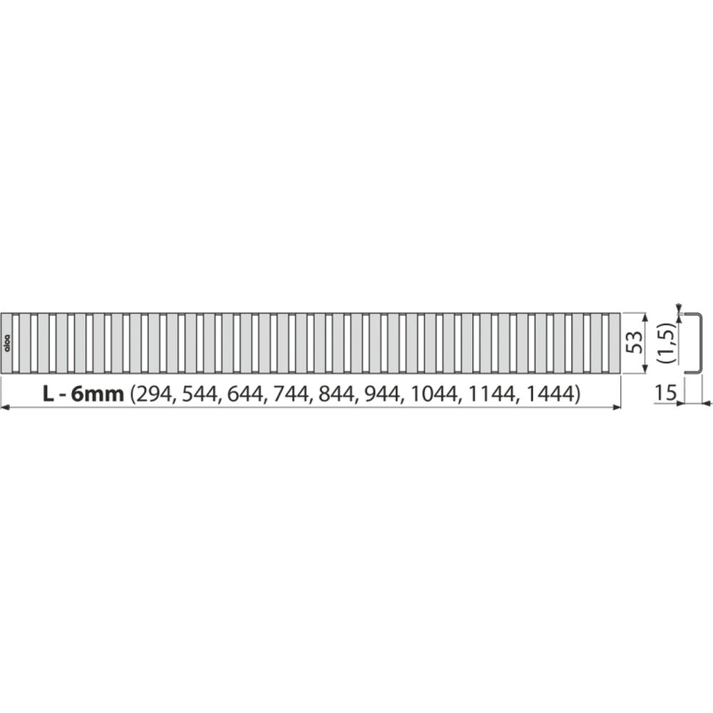 Capac pentru rigola dus din otel inoxidabil mat 950 mm Alcadrain LINE ...