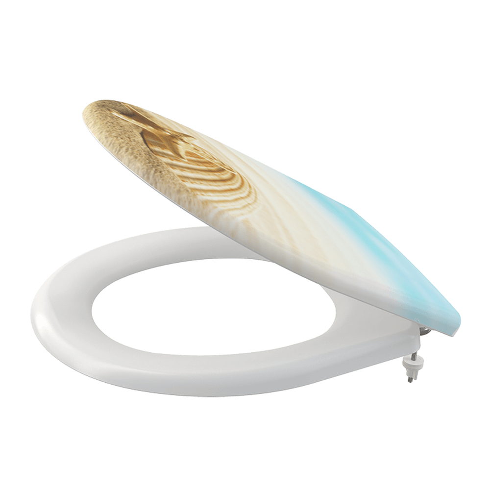 Capac wc soft close alb cu print shell alcaplast 604