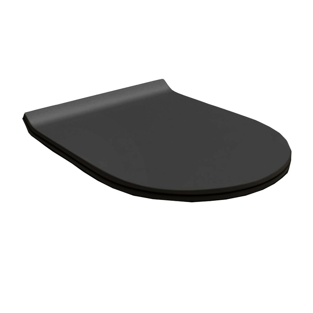Capac wc soft close slim negru mat hatria, fusion