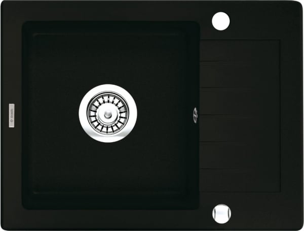 Chiuveta bucatarie compozit cu picurator negru mat 58 cm Deante Zorba
