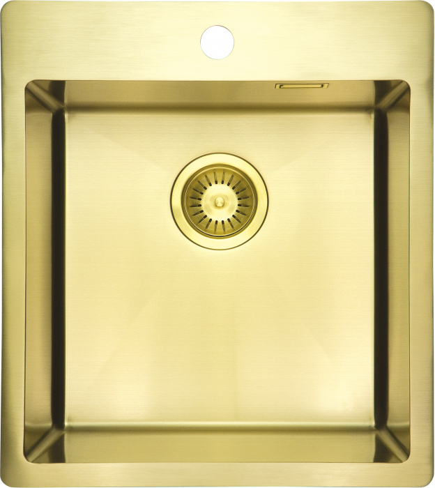 Chiuveta bucatarie inox Deante Olfato, 45x50 cm, auriu periat