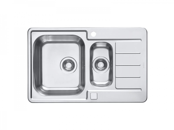 Chiuveta Bucatarie Inox Doua Cuve, Crom Satin, Alveus Line Maxim 70