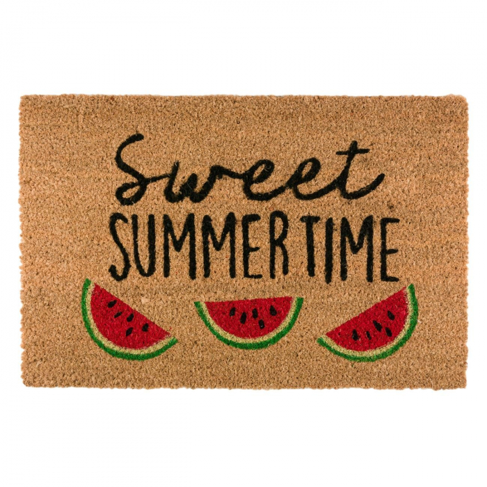 Covoras intrare fibre de cocos, 60×40 cm, Sweet Summer Time Foglia