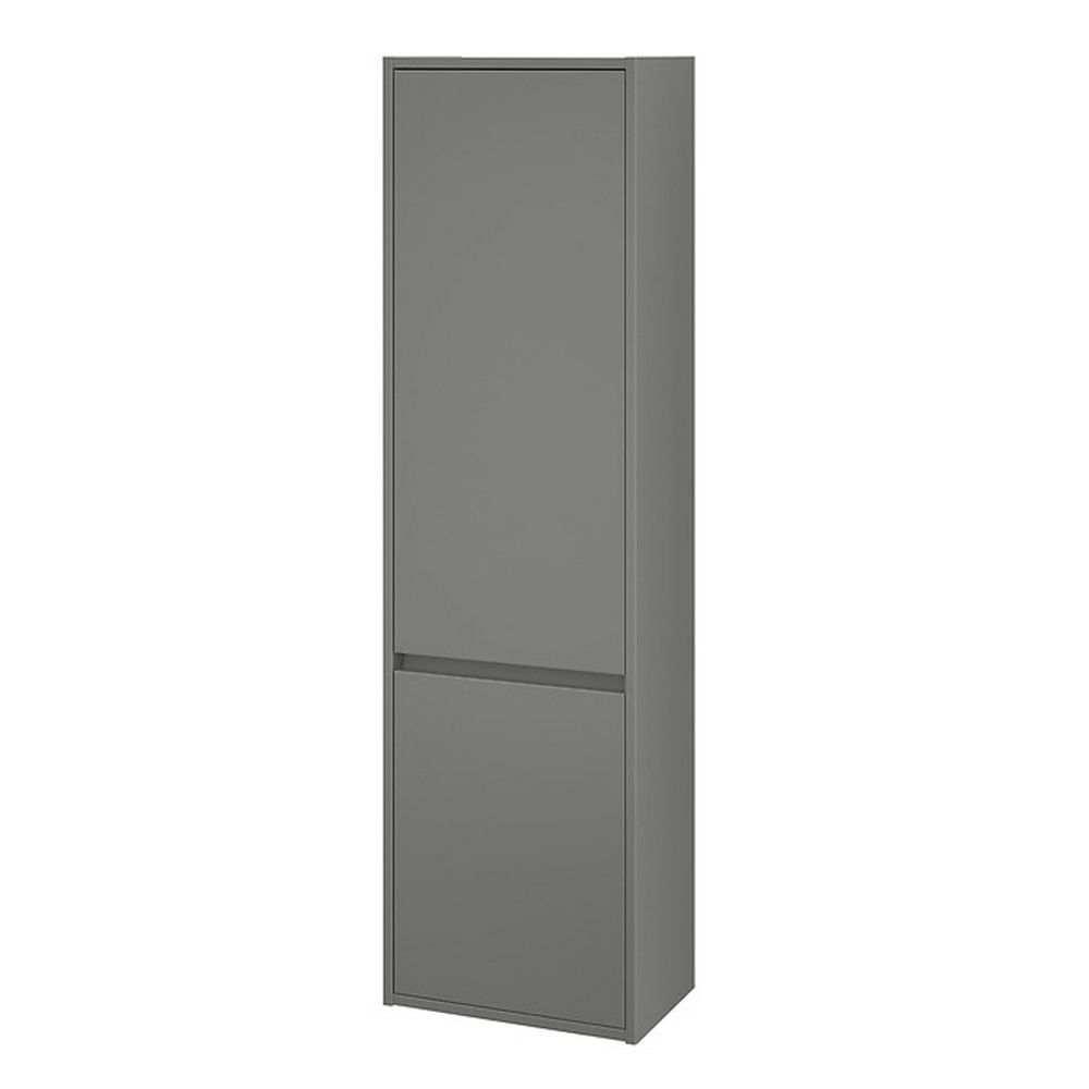 Dulap baie suspendat cu 2 usi gri 140 cm Cersanit, Crea Cersanit