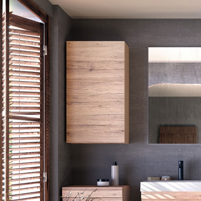 Dulap baie suspendat cu o usa, culoare lemn natural, 40 cm, KolpaSan Naomi BAIE