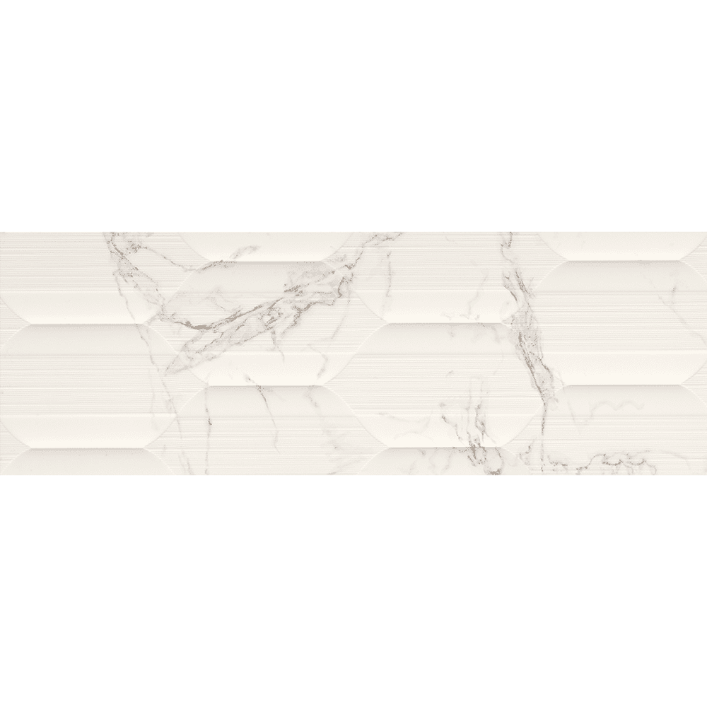 Faianta baie culoare alb satinat 30X90 cm, ADONIS WHITE DECOFON, Keramyth