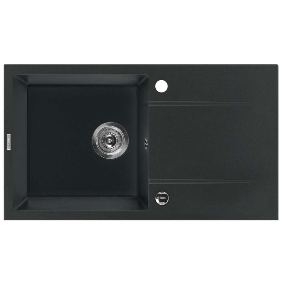 Chiuveta bucatarie compozit cu picurator graphite deante, piva