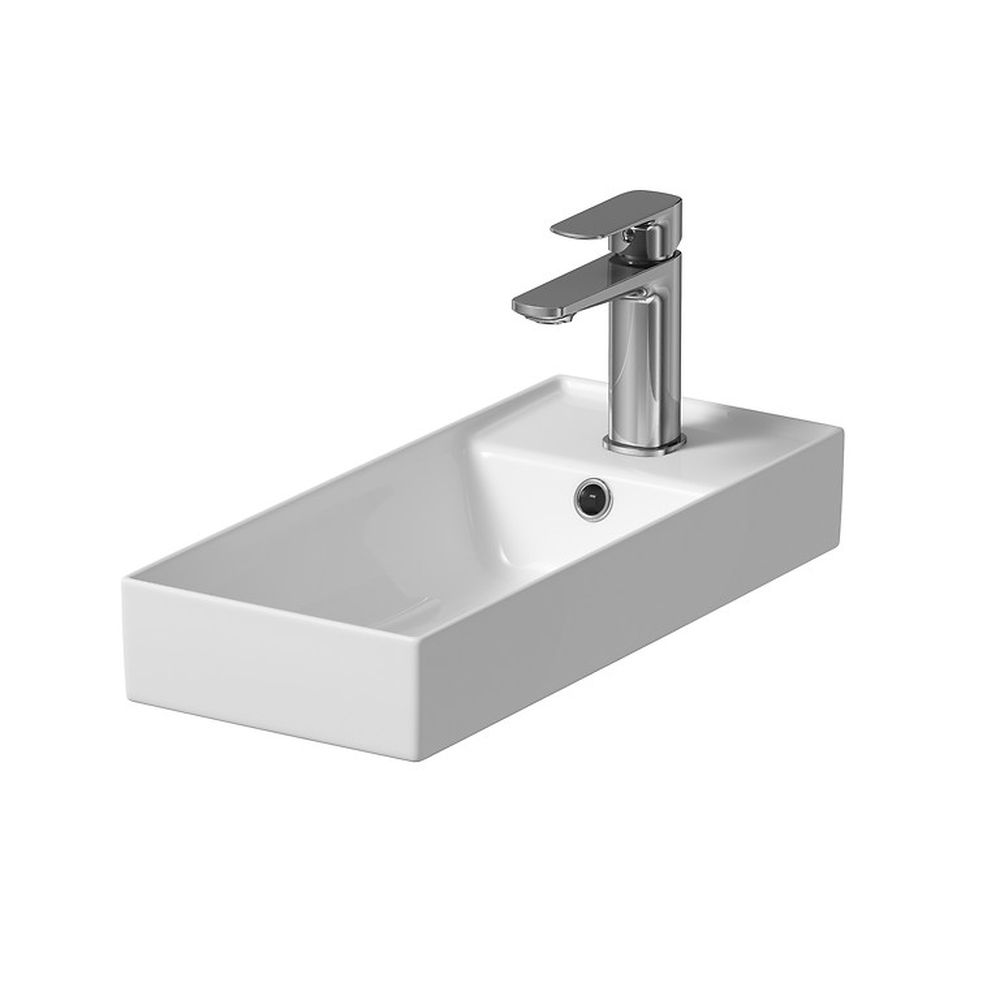 Lavoar suspendat alb 22 cm, dreptunghiular, cersanit larga