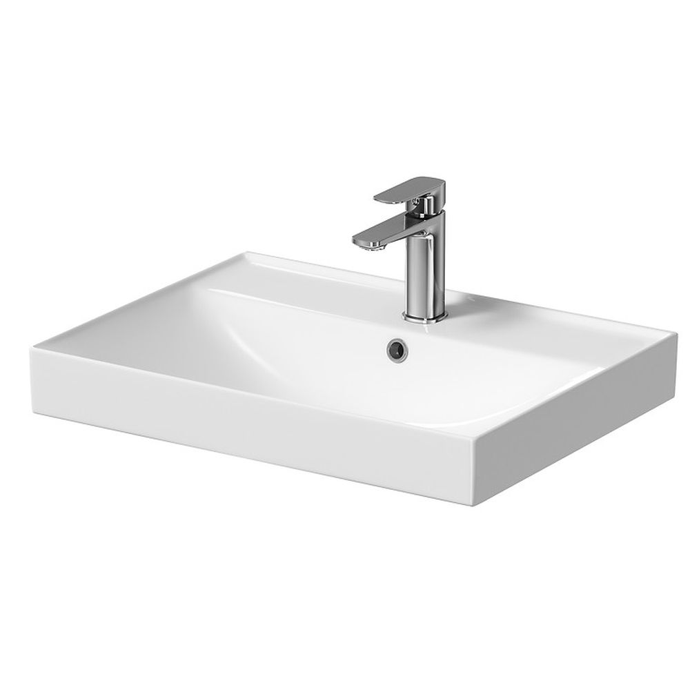 Lavoar suspendat alb 60 cm, dreptunghiular, cersanit larga