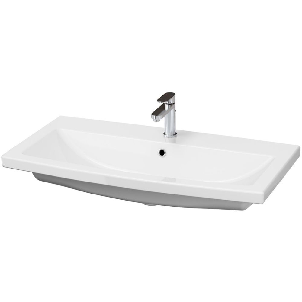 Lavoar incastrat alb 90 cm, dreptunghiular, cersanit como