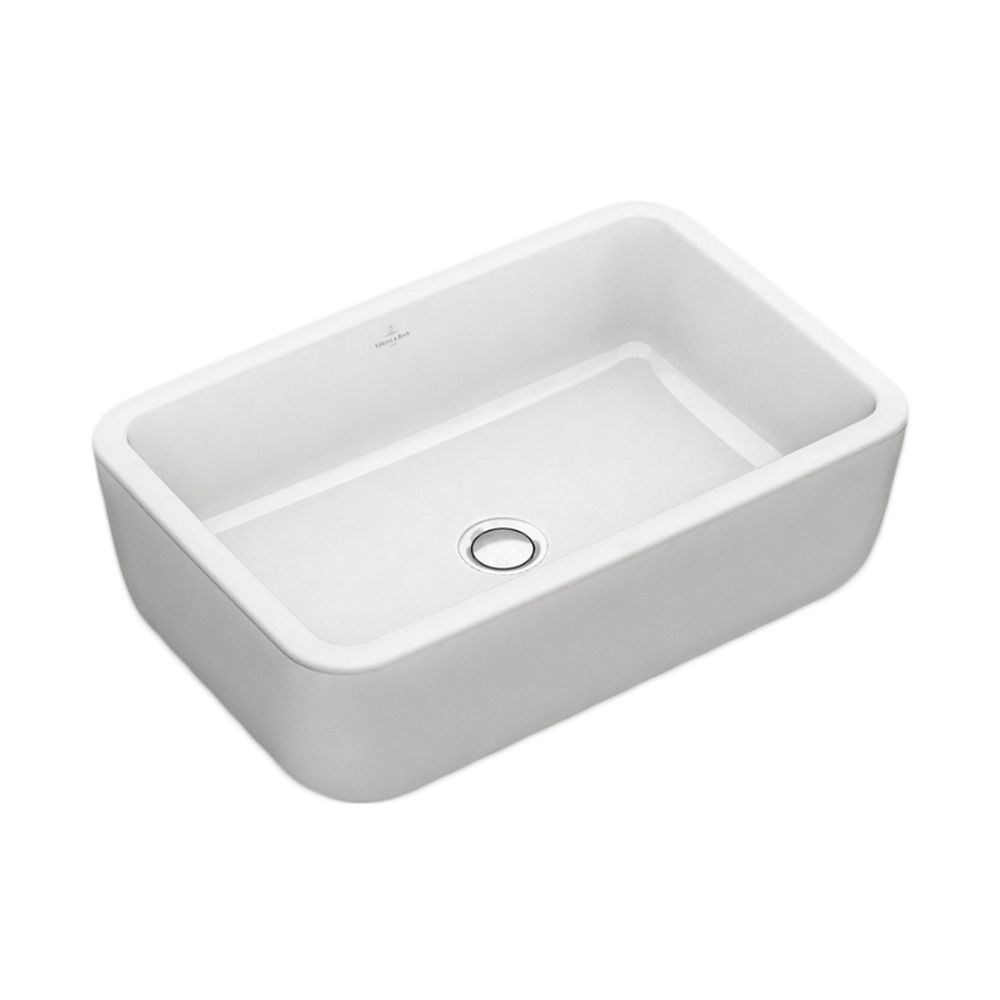 Lavoar baie pe blat dreptunghiular alb villeroy boch architectura