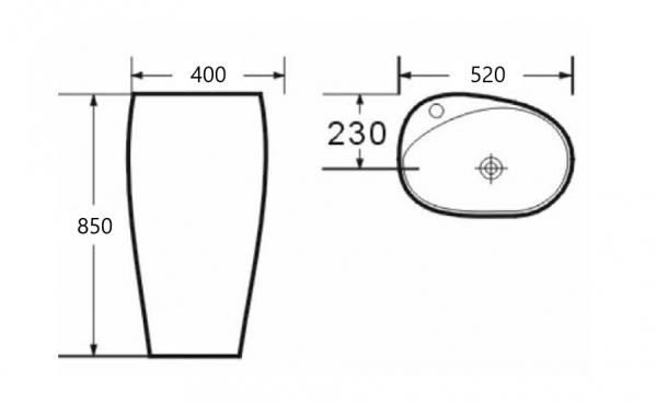 Lavoar freestanding oval Cocon Foglia [5]