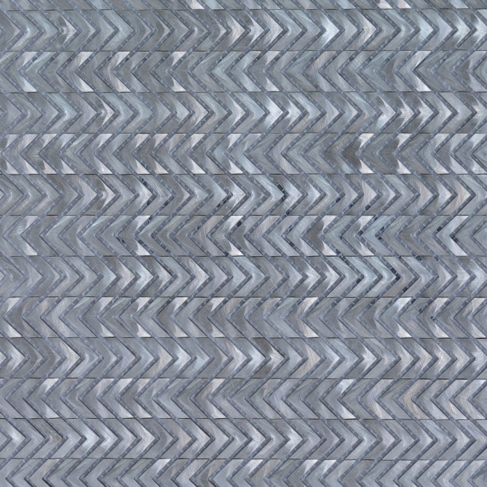 Mozaic baie culoare argintiu metalic, 30x30 cm HERRINGBONE SILVER, Keramyth