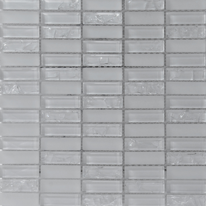 Mozaic sticla interior, culoare alb lucios, 30×30 cm STARK WHITE GLASS, Keramyth foglia.ro