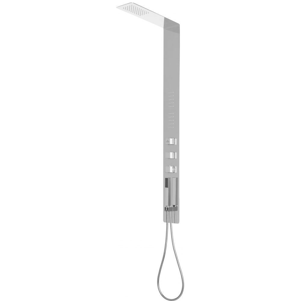 Panel de dus incastrat culoare crom deante, multibox