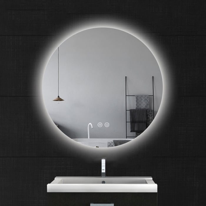 Oglinda rotunda cu iluminare LED si dezaburire Fluminia, Calatrava Ambient [1]