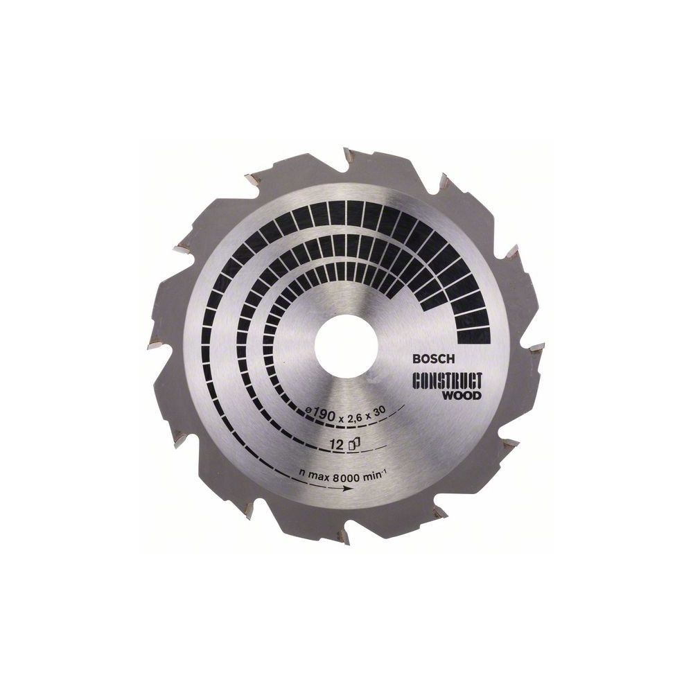 Panza fierastrau circular 190 mm 12 dinti construct wood