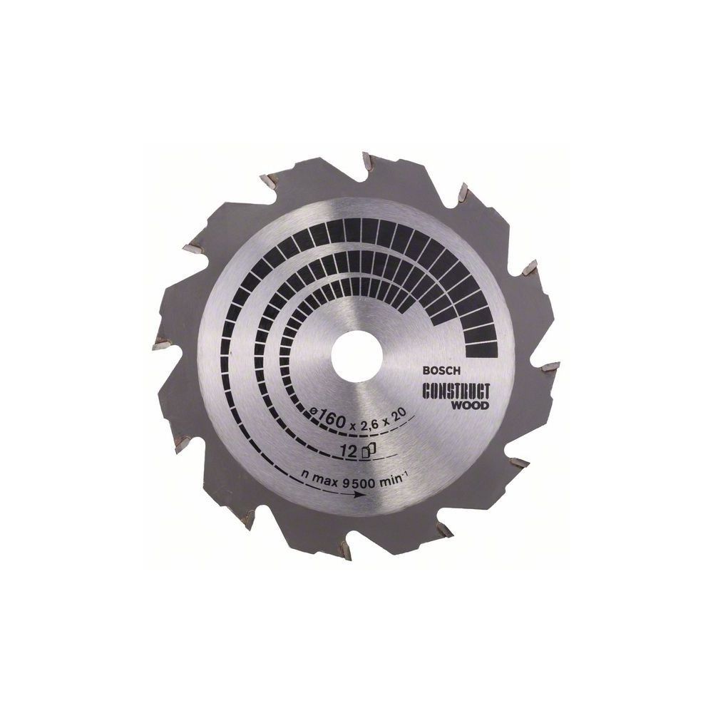 Panza fierastrau circular 160 mm 12 dinti construct wood