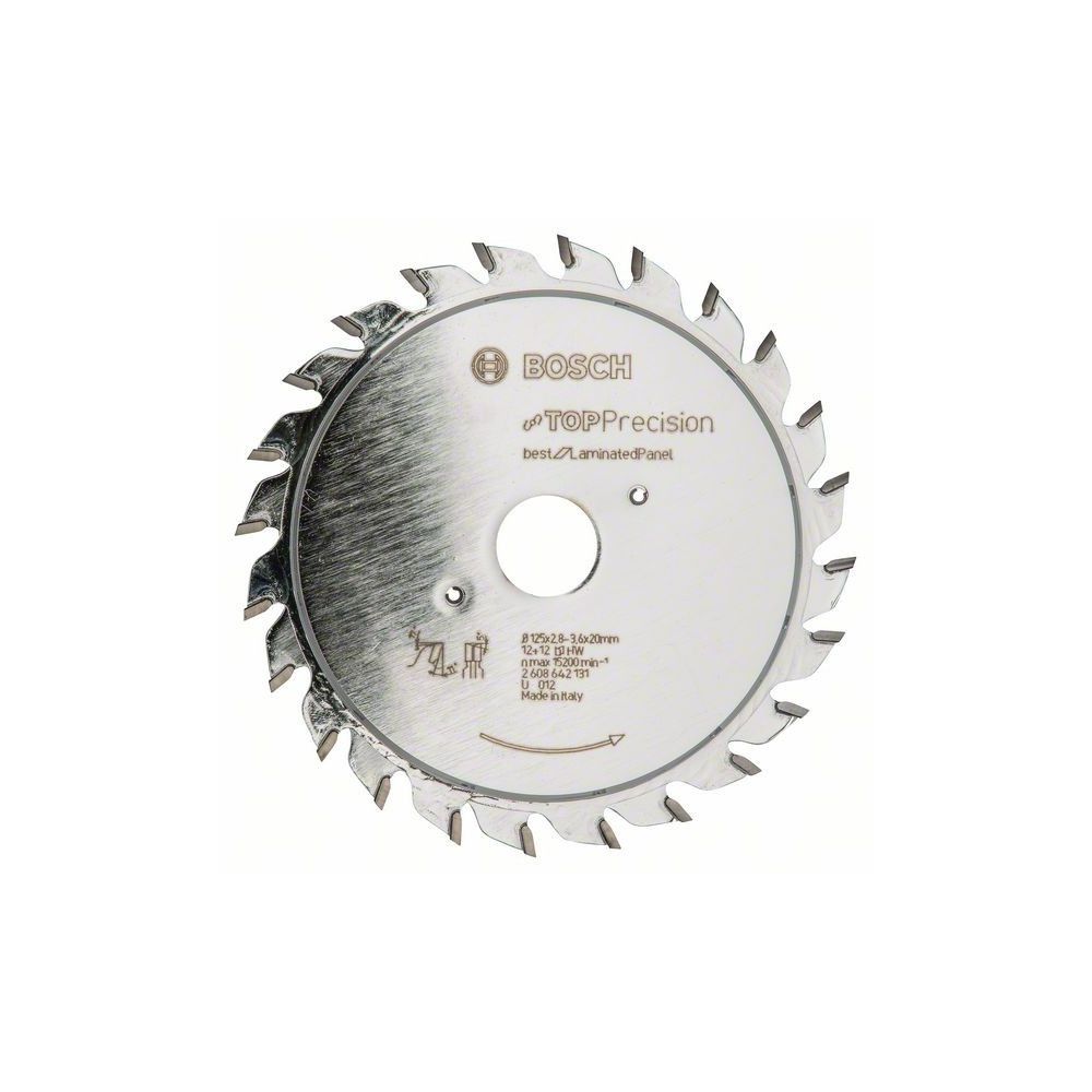 Panza fierastrau circular pretaiere laminate 125 mm pentru panel