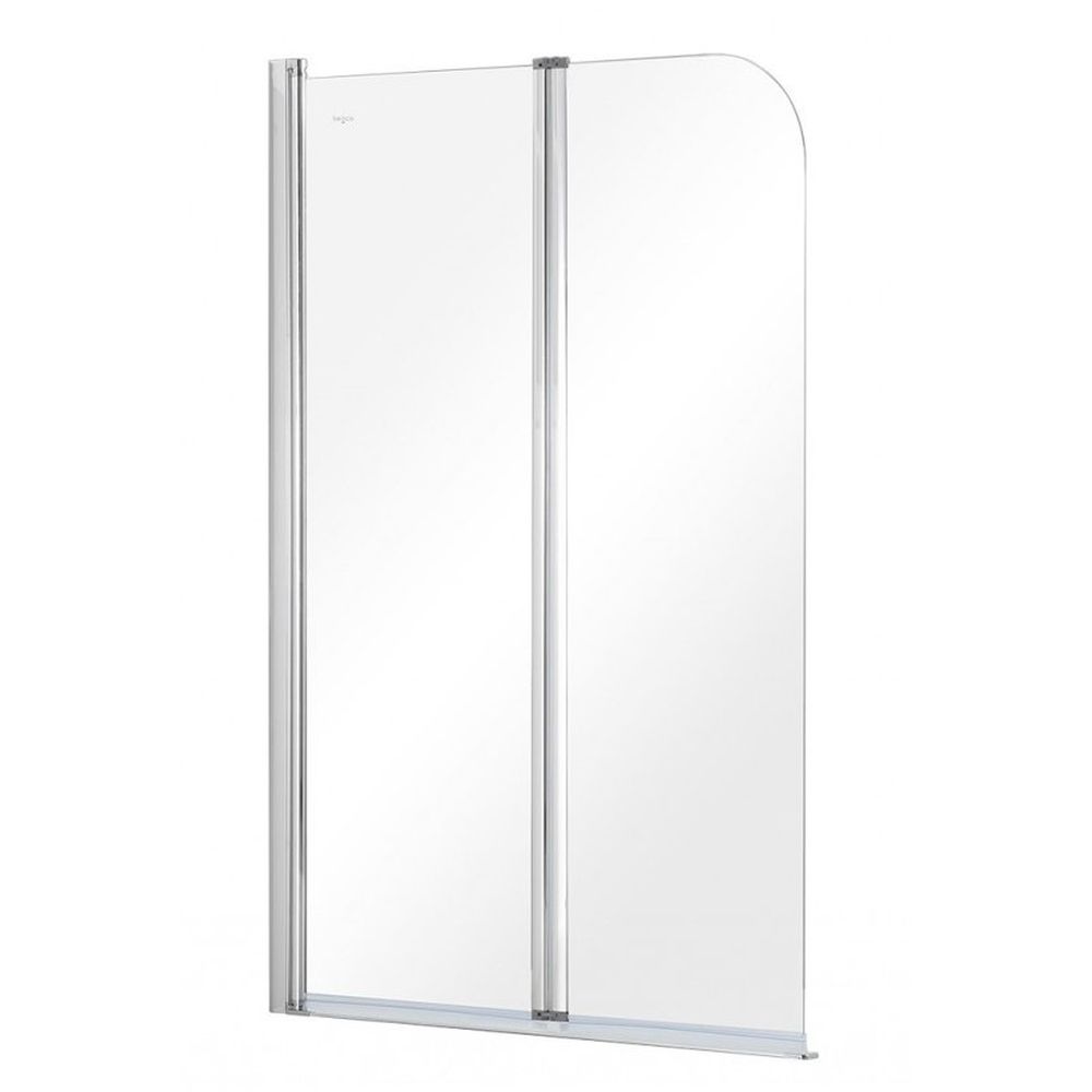 Paravan cada sticla securizata, profil crom, 90x140 cm, doua elemente mobile, Besco Prime II