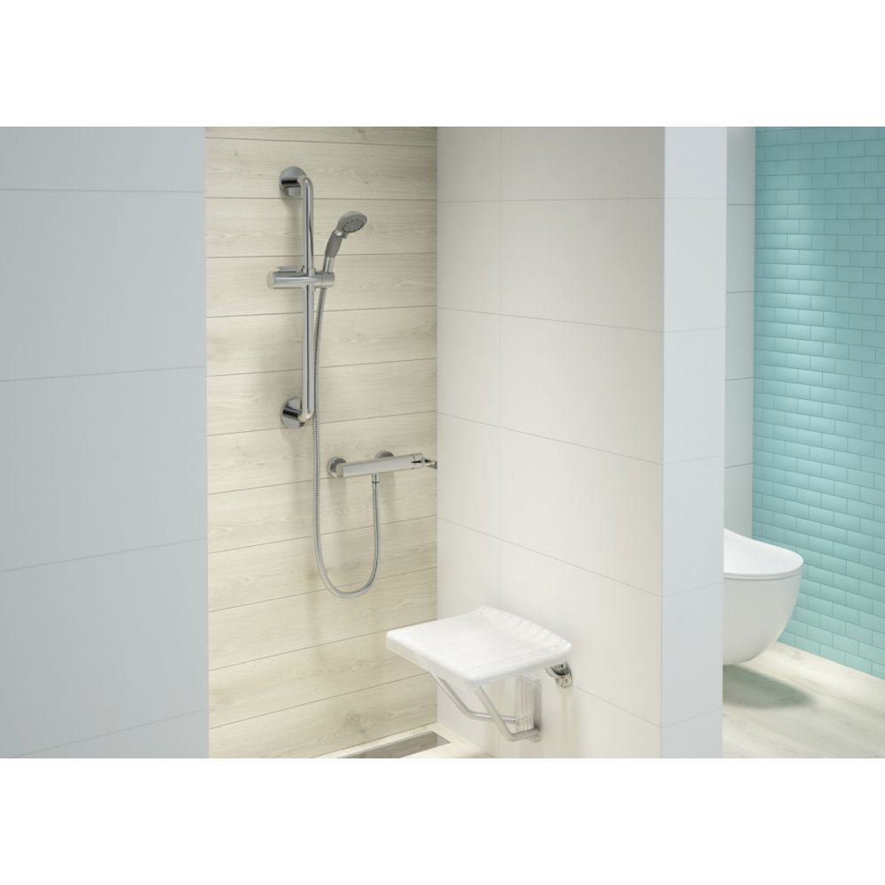 Scaun pliabil dus pentru persoane cu dizabilitati, crom, vital, deante