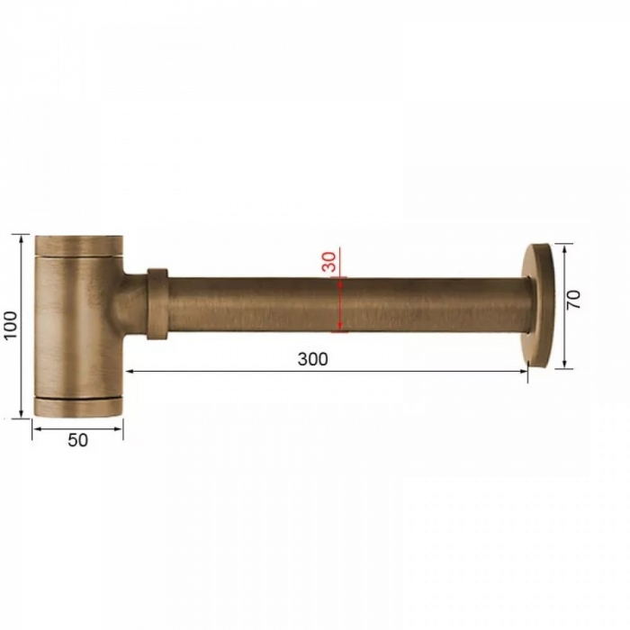 Scurgere sifon bronz antichizat rotund pentru ventil lavoar [2]
