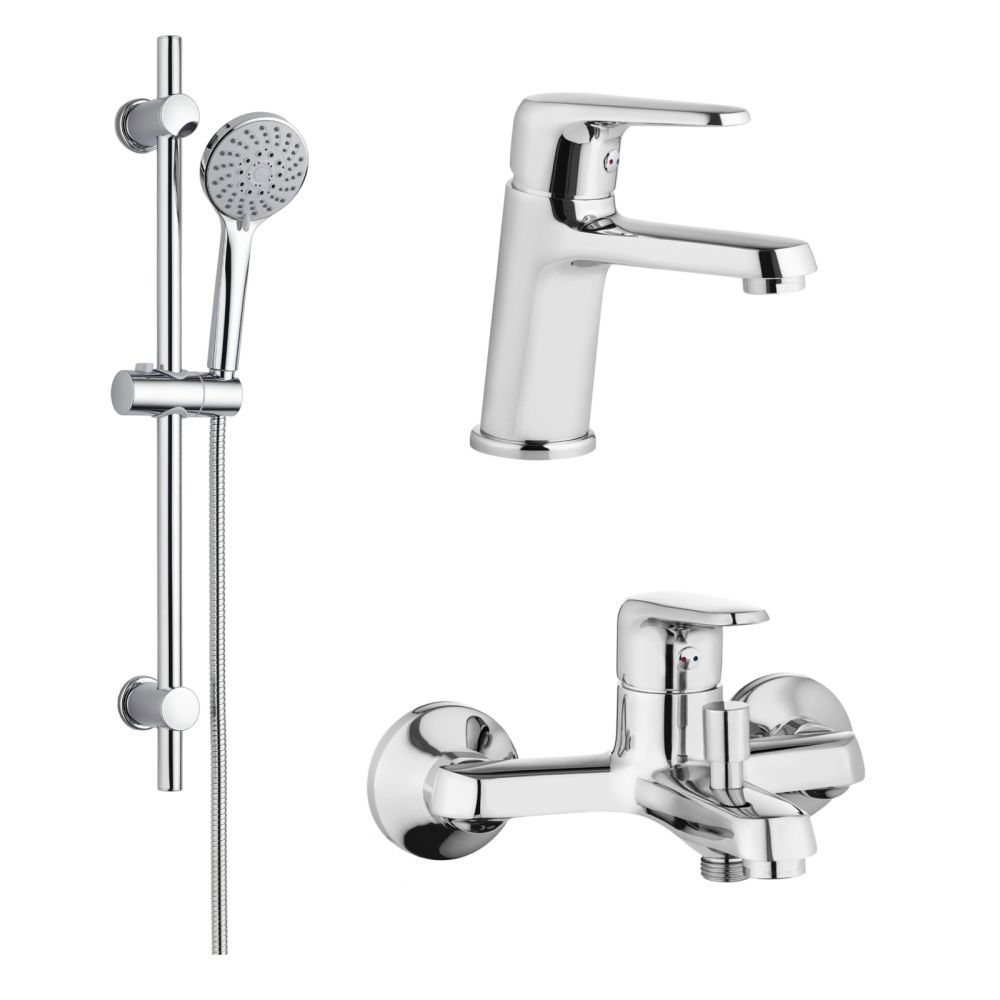 Set baie baterie lavoar, baterie cada si set de dus deante, aveo