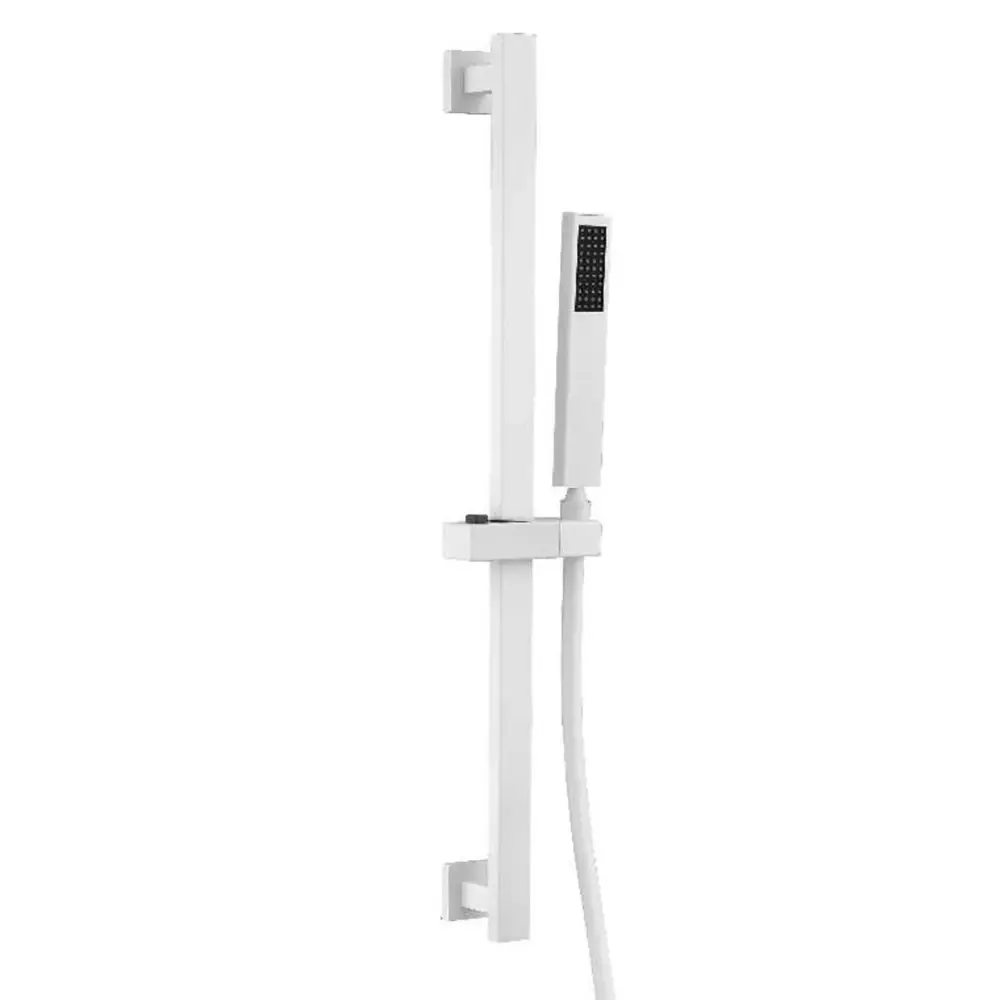 Set dus cu furtun si para de dus alb mat dalet, square