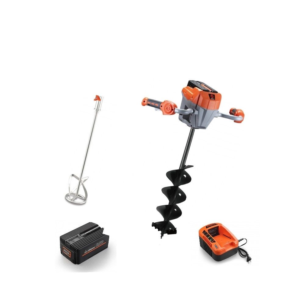 Motoburghiu pamant cu acumulator 6.0ah si incarcator