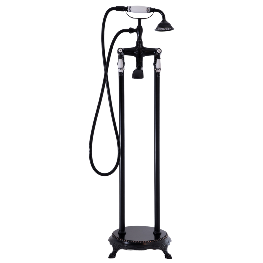 Baterie cada freestanding negru petrol, Diana Foglia