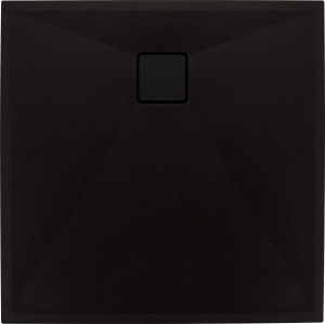 Cadita dus compozit slim patrata neagra 90x 90 cm Deante, Correo Square [1]