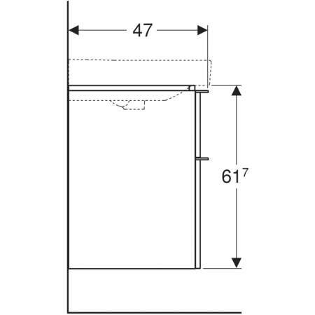 Mobilier pentru lavoar dublu, 120 cm, cu doua sertare, alb, Smyle Square, Geberit [4]