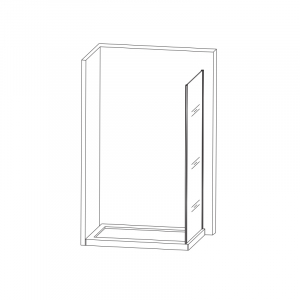 Perete fix dus sticla cu cadru metalic 80x190 cm Sanswiss, Ocelia [3]