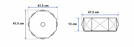 Set lavoar hexagonal si baterie crom LINE Foglia [2]