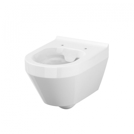 Set vas wc suspendat oval rimless, cu capac soft close si easy off, Cersanit Crea [4]