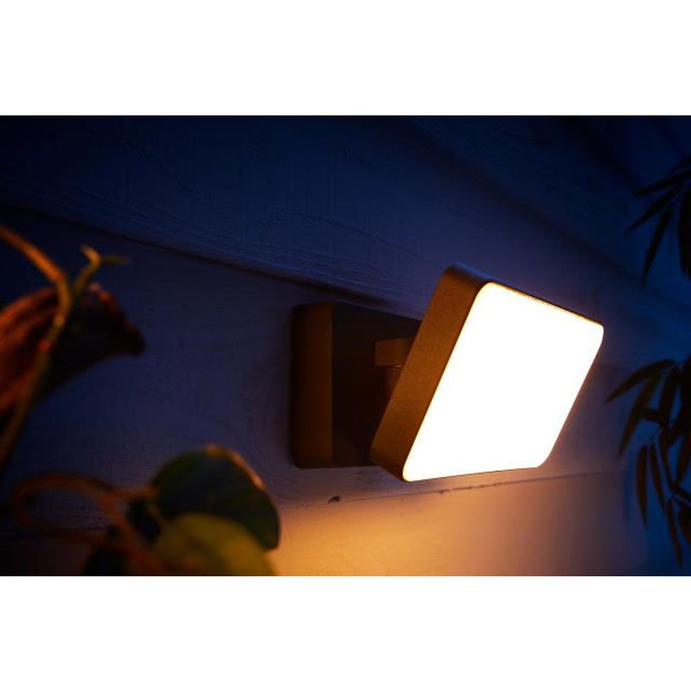 Proiector LED RGB negru Philips, HUE Discover Outdoor