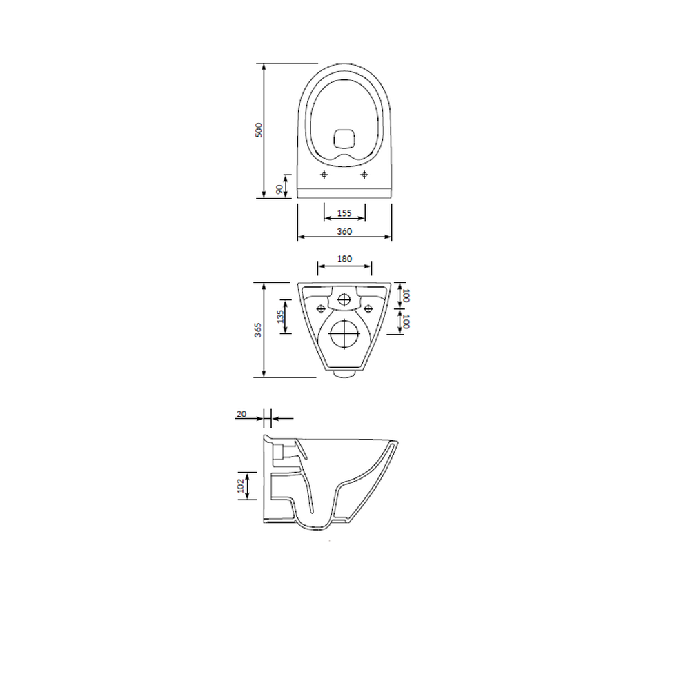 Vas Wc Suspendat Rimless Cersanit Mille Plus Cu Capac Soft Close Inclus