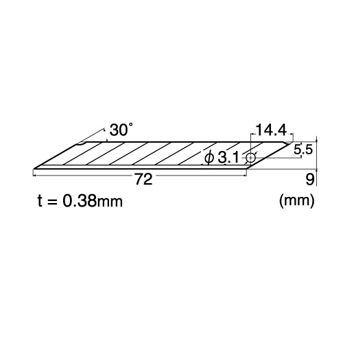Lame de rezerva cu VARF 30° - 9MM 100 lame NT Cutter [3]