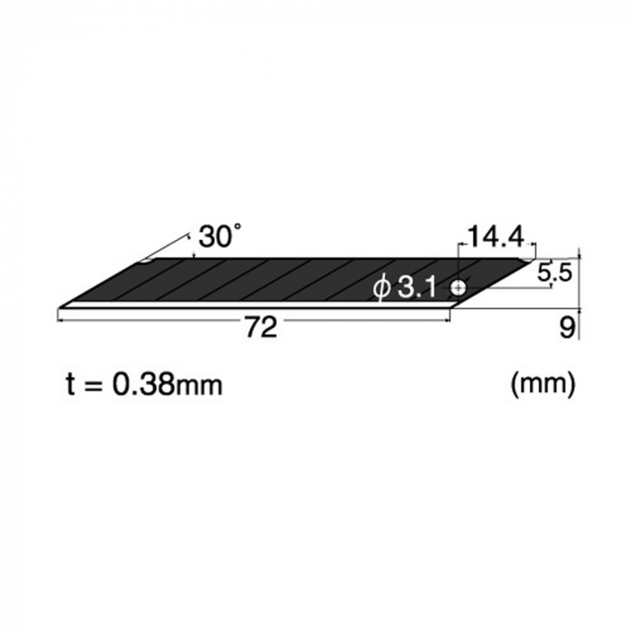 Lame de rezerva cu VARF 30° - 9MM 100 lame NT Cutter [2]