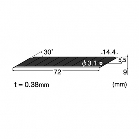 Lame de rezerva cu VARF 30° - 9MM 100 lame NT Cutter [1]