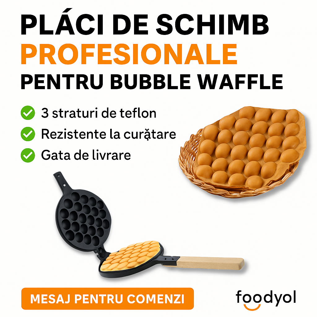 🧇 Cum alegi placa potrivită pentru aparatul de bubble waffle?