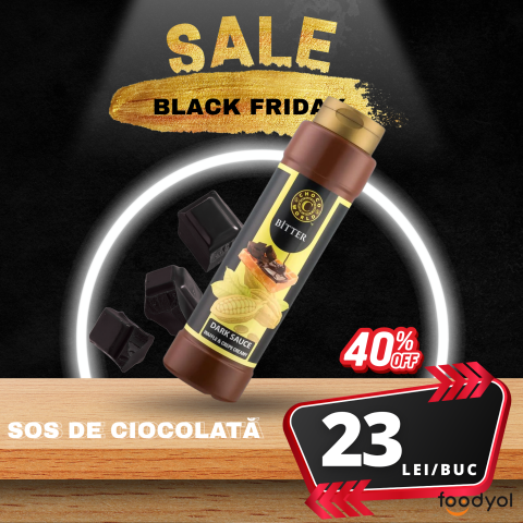 Black Friday - Sos de ciocolată neagră Chocoworld 800g – gust intens și cremos