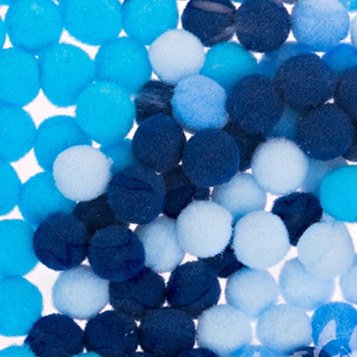 albastru pompom