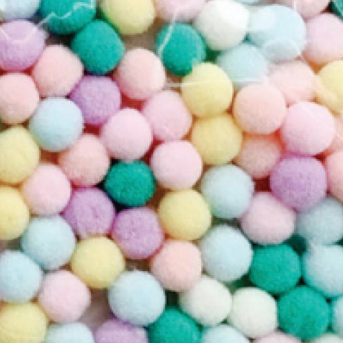 pastel pompom