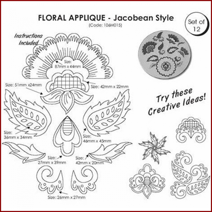 Decupator imprimeu - Aplicatii florale brodate [3]