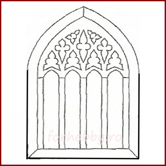 Decupator imprimeu Patchwork - Fereastra biserica [2]